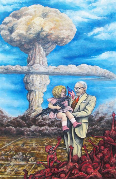 Atomic Bomb Truman War Canvas Print of Original Painting | Etsy