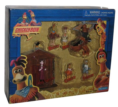 Chicken Run Rocky, Ginger, Fowler, Mac, Mrs. Tweedy Toy Figure Play Set ...