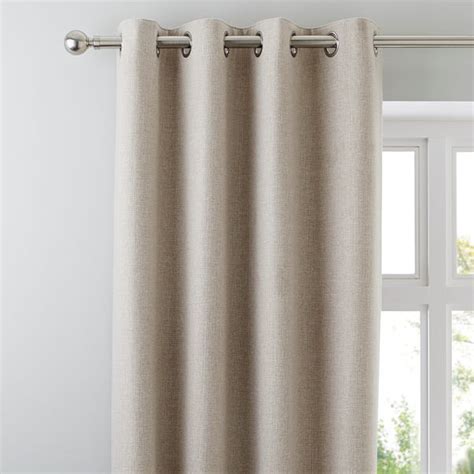 Jennings Natural Thermal Eyelet Curtains | Dunelm