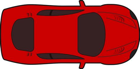 Clipart - Red racing car top view