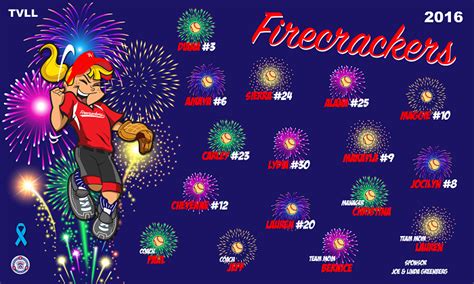 B1424 Firecrackers 3x5 Banner-B1424