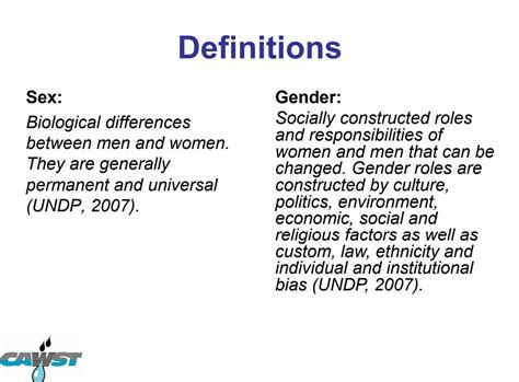 Gender and Sex Definition Presentation (Gender) | WASH Resources