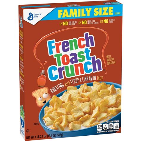 General Mills Cereals French Toast Crunch, Crispy Corn Cereal 18.1 oz