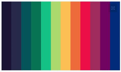 rainbow color palette - Ecosia | Color palette design, Retro color palette, Color palette