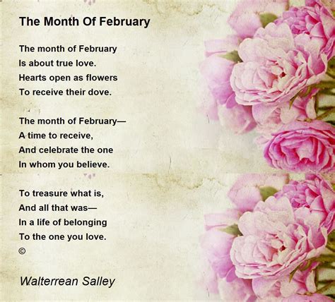 The Month Of February - The Month Of February Poem by Walterrean Salley