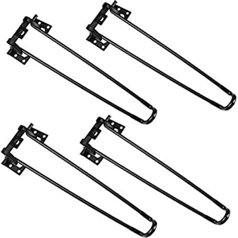 Eapmic 4Pcs 28.5'' Folding Hairpin Table Legs Solid Iron Heavy Duty Easy Install Folding Coffee ...