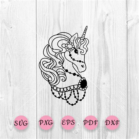 Unicorn Svg Unicorn Flowers Svg Floral Flowers Svg Horse | Etsy