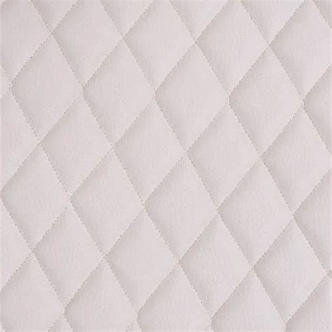 White Grain Texture Quilted Vinyl Fabrics | iFabric