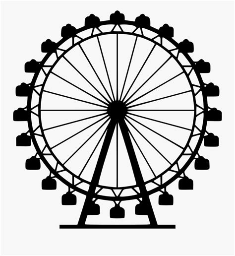 Ferris Wheel Vector Png , Png Download - Ferris Wheel Line Drawing ...