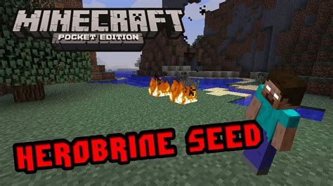 Minecraft PE: HEROBRINE SEED - YouTube