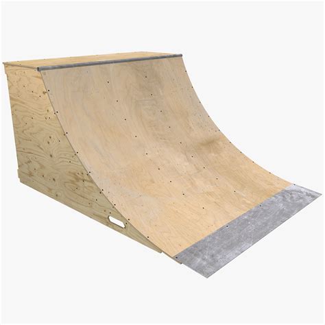 3d model of quarter pipe skate ramp