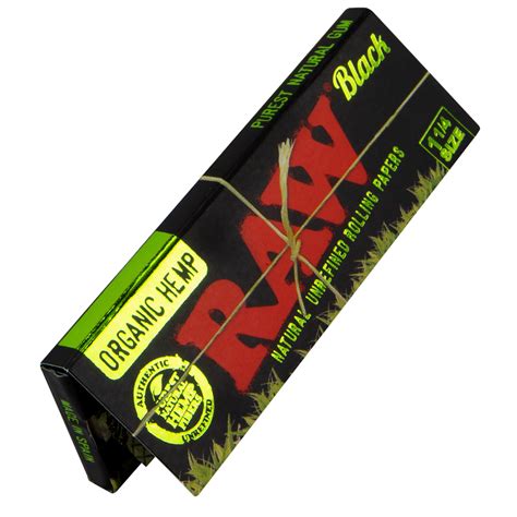 Raw® - Organic Hemp Black Rolling Paper - 1¼ Size - Rolling Papers - Smoking Accessories -The ...