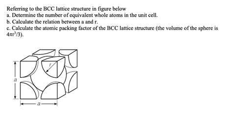 Solved Referring to the BCC lattice structure in figure | Chegg.com