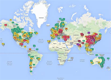 Live Air Pollution Map. http://aqicn.org/map/world/ | Air pollution, Map, Pollution