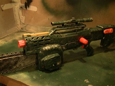 Nerf Longshot w/ Chainsaw by demyx427 on DeviantArt