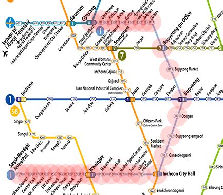 Incheon Line 1 map - Seoul subway