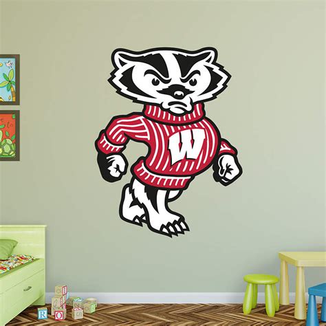 Wisconsin Badgers Mascot Bucky Badger - Fathead Jr. Wall Decal | Shop ...