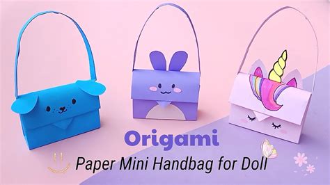 How To Make Paper gift bag? How To Make Paper Handbag || Origami Paper Bag Tutorial || School ...