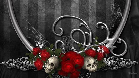 67+ Gothic Roses Wallpapers on WallpaperPlay | Skull wallpaper, Black ...