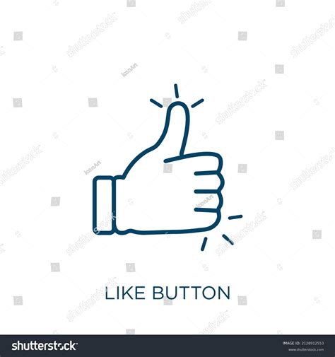 Like Button Icon Thin Linear Like Stock Vector (Royalty Free ...