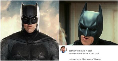 Someone Removed Batman’s Pointy Ears Using Photoshop & Made Batsuit ...