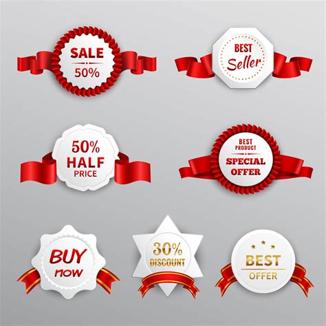 Red Paper Sale Labels 459041 Vector Art at Vecteezy