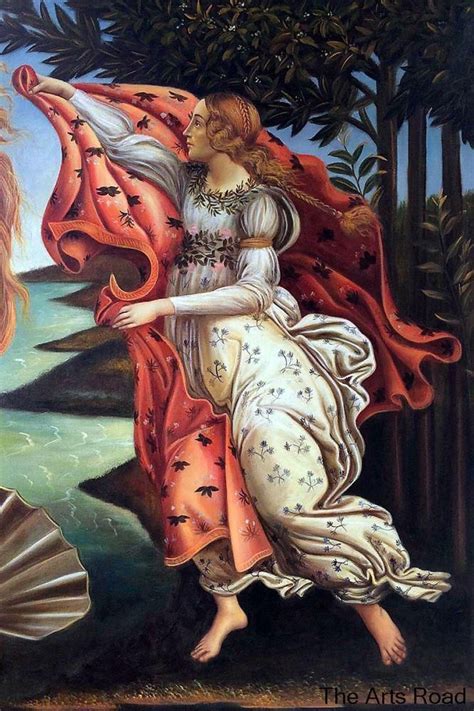 Classic Angel Painting Art for Home Decoration Birth of Venus (right panel) Sandro Botticelli ...