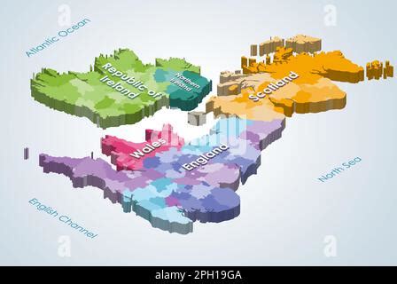 Isometric political map of Europe Stock Vector Image & Art - Alamy