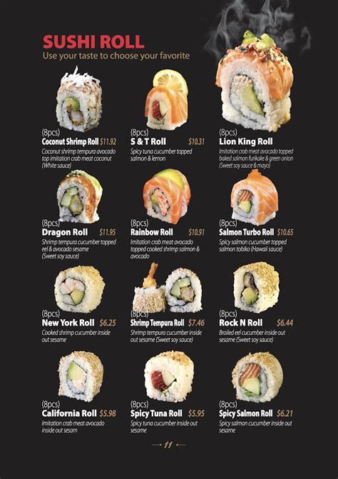 Menu - Sushi Go Go