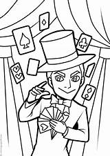Coloring Pages Magician sketch template