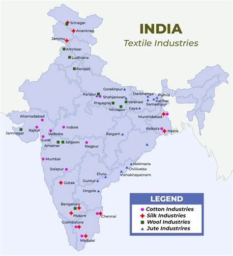 Cotton Textile Industry In India Map - Emilia Natividad