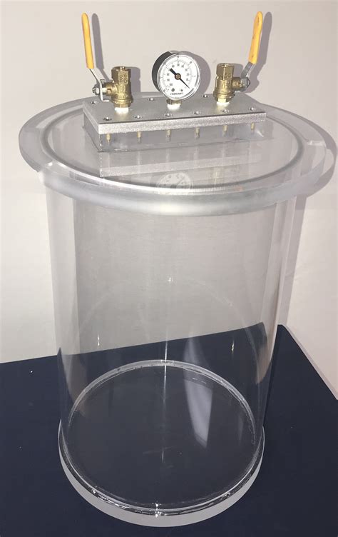 Acrylic Vacuum Chamber, Cylinder, 12 inch diameter, 18 inch height, Top Load Model, Removable Lid