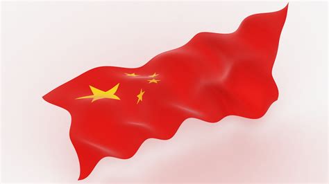 Realistic china flag 3D model - TurboSquid 1613370