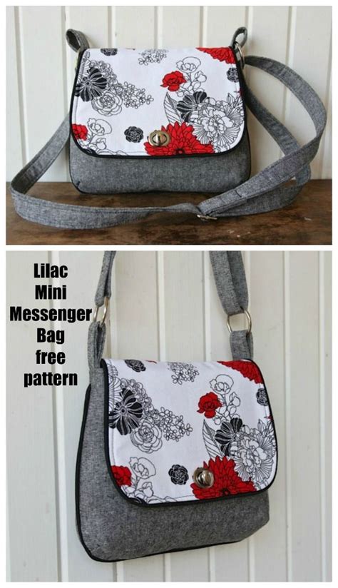 Lilac Mini Messenger Bag FREE sewing pattern - Sew Modern Bags | Messenger bag patterns, Modern ...