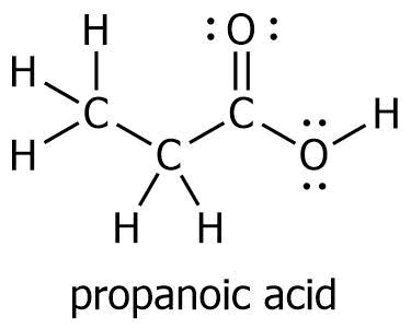 Write the complete structural formula for propanoic acid. | Homework ...