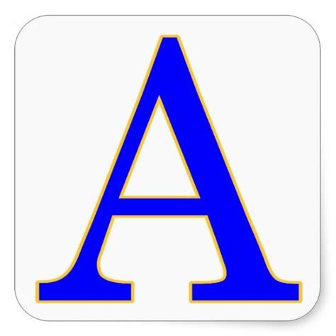 Blue Letter A Sticker | Zazzle.com | Lettering, Lettering alphabet, Custom stickers