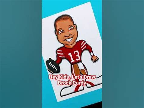 🏈 How to draw Brock Purdy - San Francisco 49ers (Short) #shorts - YouTube