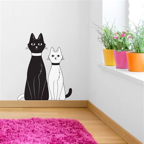 Cat Pair Wall Decal