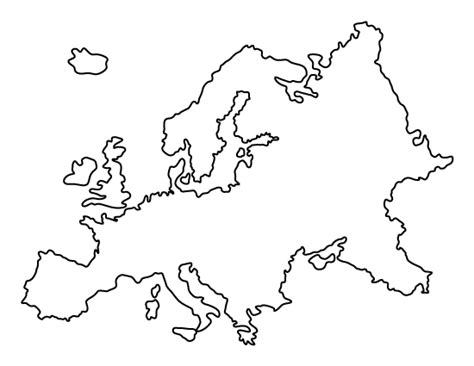 Printable Europe Template