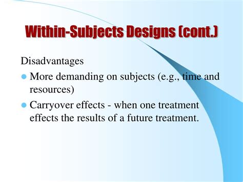 PPT - Presentation 6 Between- vs. Within-Subjects Designs PowerPoint Presentation - ID:764609