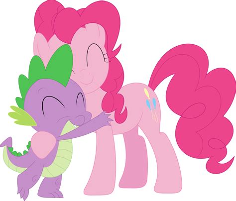 Spike gets a hug from the most cuddly mare by Porygon2z.deviantart.com ...