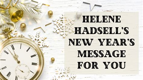 New Year's Message from Helene Hadsell - Words For Winning