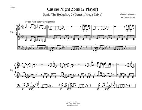 Casino Night Zone (2 Player) Organ Cover Sheet music for Organ (Solo ...