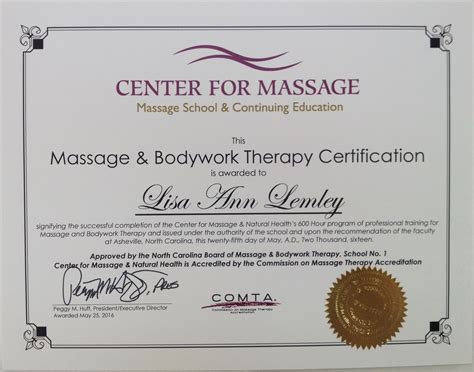 Certified Massage Therapist