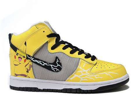 Nike SB Dunk Cartoon Shoes : Nike Dunk Pikachu Sneakers High Tops Pokemon