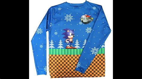 Sonic The Hedgehog XMAS Jumper Review By Numskull 2014(UK Exclusive) - YouTube