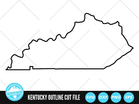 Kentucky Outline SVG Files Kentucky Cut Files United States of America ...