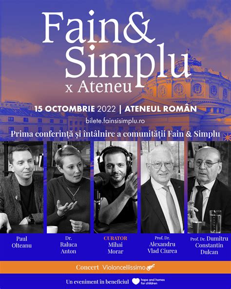 Fain & Simplu x Ateneu: Prima conferință și întâlnire a comunității Fain & Simplu - Fain si Simplu