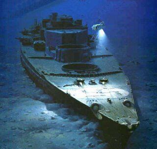 The Bismark in its under water grave approximately 15,719 feet under . | Battleship, Abandoned ...