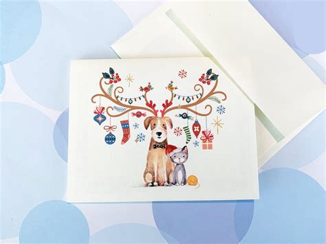 Christmas Card, Holiday Cards, Animal Christmas Card - Etsy